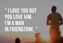 A man in Friend zone quotes.