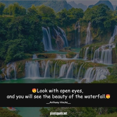 Beauty Waterfall Image with quotes