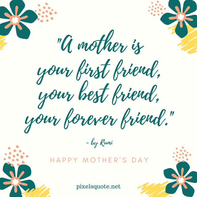 Floral Mothers Day Quote.