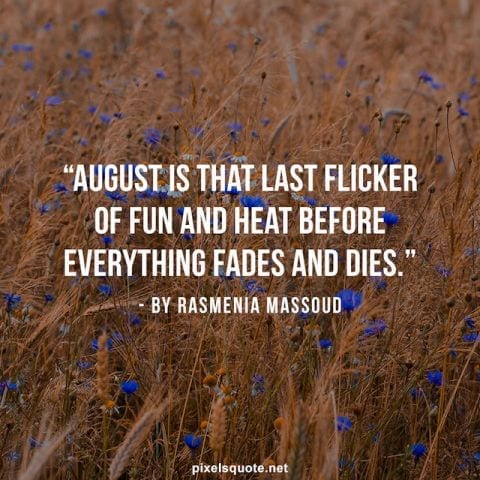 Funny August Quote.
