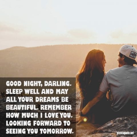 Romantic Good night quotes for her.