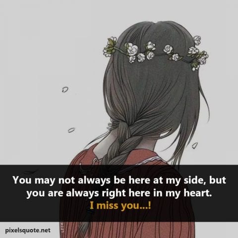 I miss you quote.