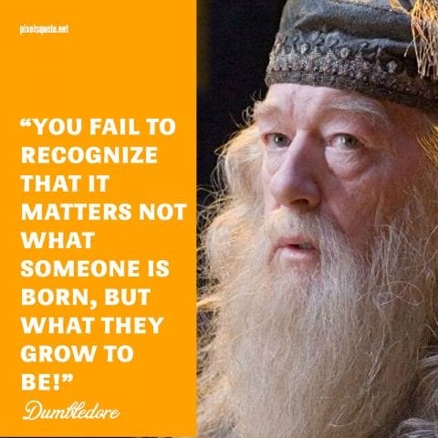 Inspirational Dumbledore quotes.