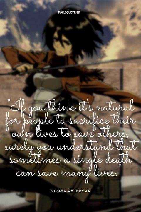 Mikasa Ackerman quotes.