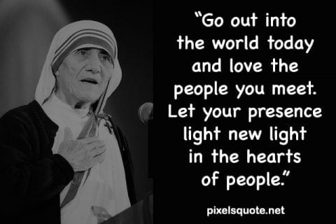 Mother Teresa Peace Quote.
