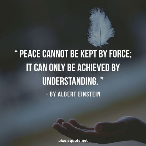 Peace quotes from Albert Einstein.