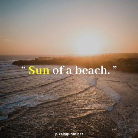 Sun of a beach quote.