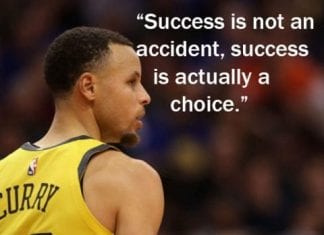 Stephen Curry Quote about Success.